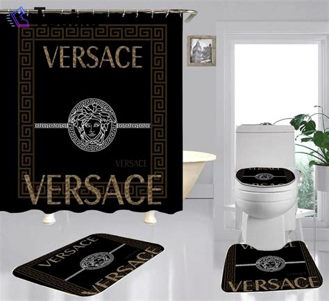 versace shower curtain sets|versace bath rug.